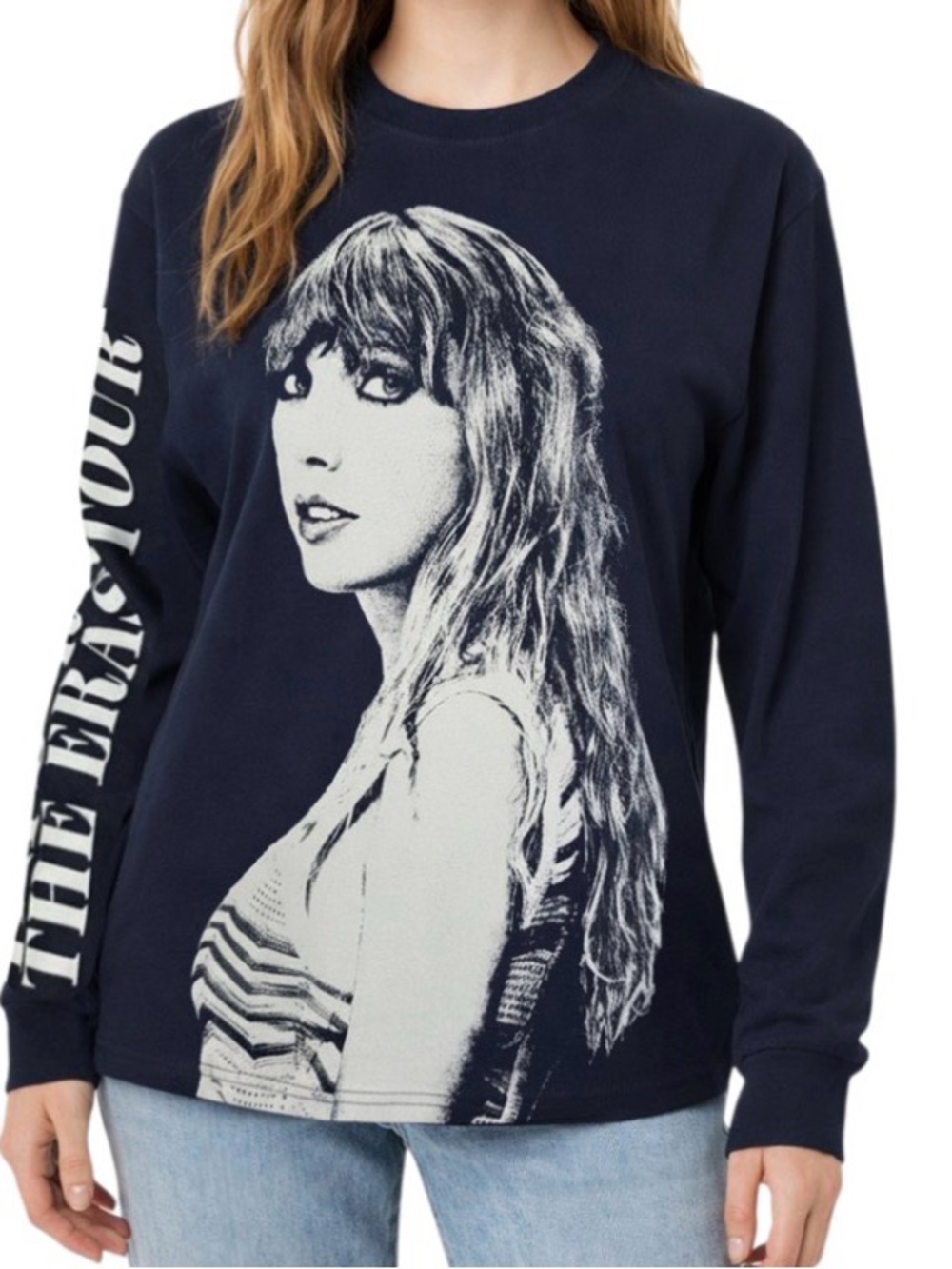 Taylor Swift The Eras Tour Graphic Long Sleeve Tee Navy Blue Size XS - Picture 7 of 7